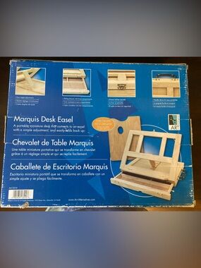 art class Blue and Natural Wood Marquis Desk Easel